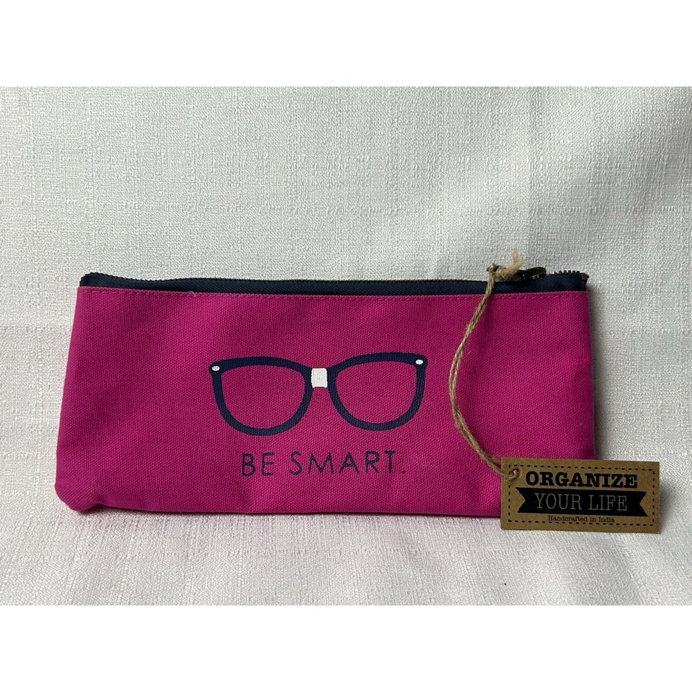 Pink‎ Glasses Pencil Case, Zipper
